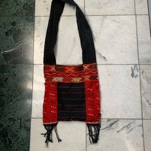 Bohemian Original Design Jacquard Canvas Satchel Bag Handbag
